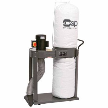 SIP 1HP Single Bag Dust Collector w/ Attachments - L790 x W380 x H1530 mm