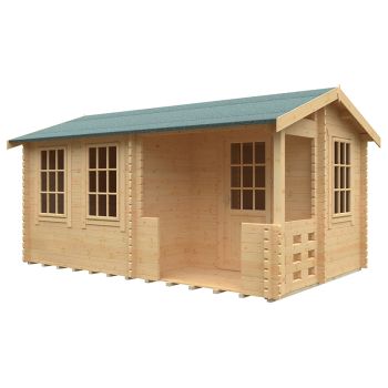 16x10 The Gyles 44mm Cabin - L475 x W295 x H261.6 cm - Solid Wood/Softwood/Pine - Natural