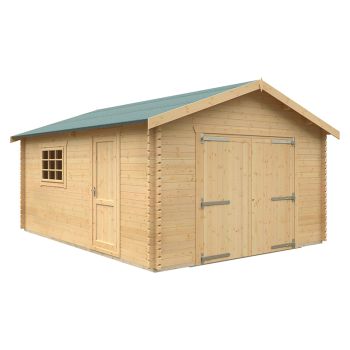 18x14 The Warwick 44mm Cabin - L535 x W415 x H293.2 cm - Solid Wood/Softwood/Pine - Natural