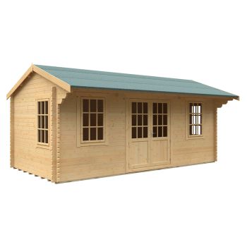 20x10 The Dalton 44mm Cabin - L595 x W295 x H282.9 cm - Solid Wood/Softwood/Pine - Natural