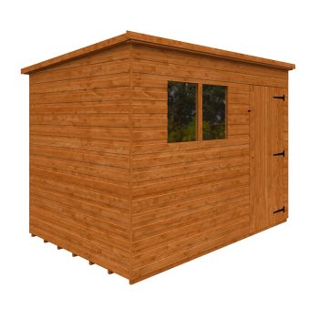 9 x 6 Feet Super Pent 12mm Shed - Solid Wood/Softwood/Pine - L265 x W175 x H204.1 cm - Burnt Orange