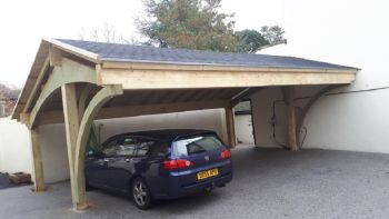 Revelatio Triple Carport - Pressure Treatet Timber - L740 x W580 x H300 cm