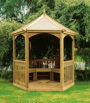 Brompton Medium Gazebo - Pressure Treatet Timber - L240 x W240 x H295 cm