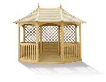 Winchester Large Pavilion Gazebo - Pressure Treatet Timber - L365 x W270 x H295 cm