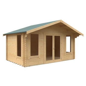10x16 The Sutton 44mm Cabin - L295 x W475 x H292.6 cm - Solid Wood/Softwood/Pine - Natural
