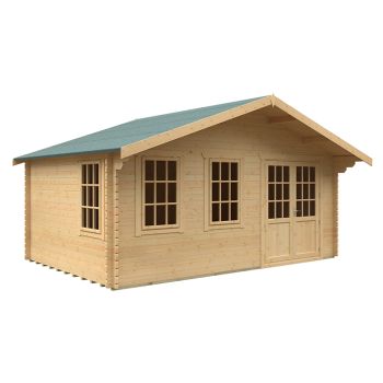 12x18 The Forde 44mm Cabin - L355 x W535 x H302.9 cm - Solid Wood/Softwood/Pine - Natural