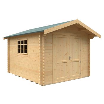 12x10w Marlborough Plus 44mm Cabin - L355 x W295 x H261.6 cm - Solid Wood/Softwood/Pine - Natural