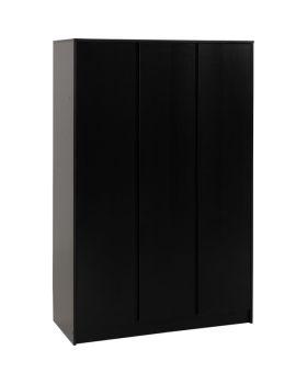 Malvern 3 Door Wardrobe - L50.5 x W115 x H180 cm - Black