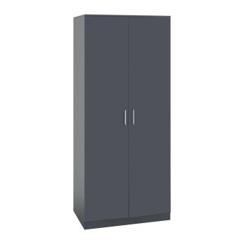 Dakota 2 Door Wardrobe - L48 x W75 x H175 cm - Dark Grey
