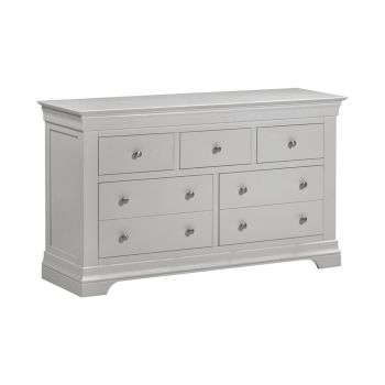 Bordeaux 3+2 Drawer Chest - L43 x W139 x H78 cm - Pebble Grey