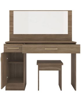 Nevada Vanity/Dressing Table Set - Rustic Oak Effect