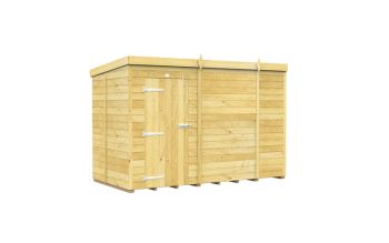 10 x 5 Feet Pent Shed - Single Door Without Windows - Wood - L147 x W302 x H201 cm