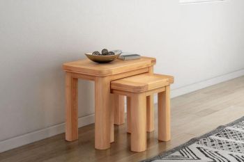 Bologna Nest of Tables - L38 x W58 x H50 cm - Oak