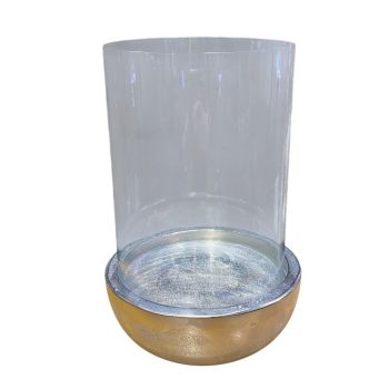 Hurricane Candle Holder - Nickel Plated - L25 x W25 x H32 cm