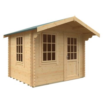8x10w The Carrington Plus 44mm Cabin - L235 x W295 x H261.6 cm - Solid Wood/Softwood/Pine - Natural