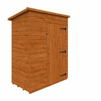 5 x 3 Feet Toolshed 12mm Shed - Solid Wood/Softwood/Pine - L145 x W85 x H204.1 cm - Burnt Orange