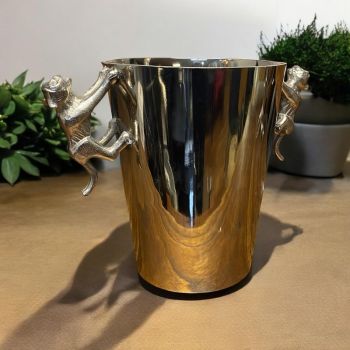 Leopard Champagne Bucket - Aluminium - L23 x W23 x H23 cm