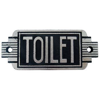 Toilet Wall Plaque Sign - Cast Iron - L1 x W15 x H6 cm