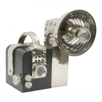 Lichfield Camera Lamp B22 40W - Aluminum/SS - L26 x W21 x H25.5 cm - Black/Silver