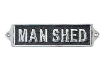 Man Shed Wall Plaque - L1 x W18 x H6 cm