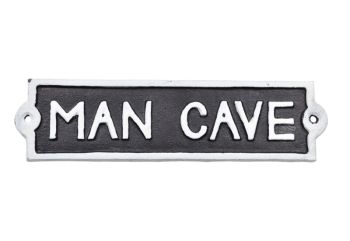 Man Cave Wall Plaque - Aluminium - L1 x W22 x H6 cm