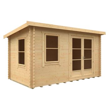 14x8 The Belton 44mm Cabin - L415 x W235 x H232.8 cm - Solid Wood/Softwood/Pine - Natural