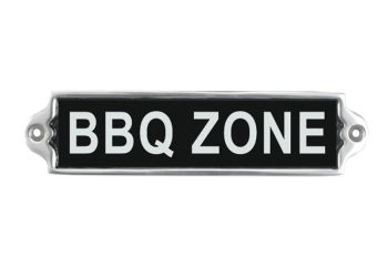 BBQ Zone Wall Plaque - Aluminium - L1 x W20 x H6 cm