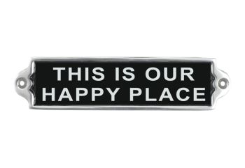 This Is Our Happy Place Wall Plaque - Aluminium - L1 x W20 x H6 cm