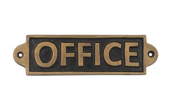 "Office" - Wall Sign - Metal - L1 x W15 x H6 cm