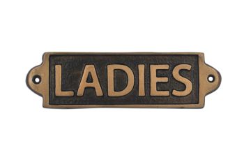 "Ladies" - Wall Sign - Metal - L1 x W15 x H6 cm