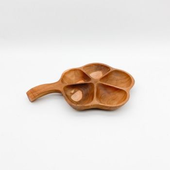 Root 3 Clover Bowl - L28 x W40 x H5 cm - Teak