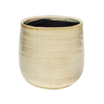 Pot Como Planter - Ceramic - L26 x W26 x H21 cm - Ivory