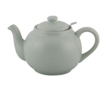 1.5L Teapot - Stoneware/Stainless Steel - L26 x W14.5 x H14.5 cm - Leaf Green