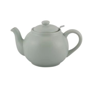 1.5L Teapot - Stoneware/Stainless Steel - L26 x W14.5 x H14.5 cm - Leaf Green