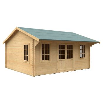 18x16 The Dalton 44mm Cabin - L535 x W475 x H313.9 cm - Solid Wood/Softwood/Pine - Natural