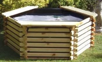 175 Gallon Pond Without Pump - Timber - L167 x W167 X H62
