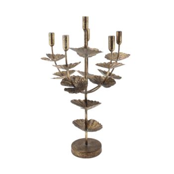 Candle Holder - Metal - L34 x W36 x H57 cm - Gold