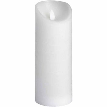 Luxe Collection 3 x 8 Flickering Flame LED Candle - Wax - W7 x H20 cm - White