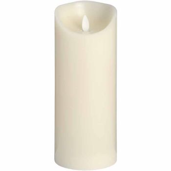 Luxe Collection 3.5 x9 Cream Flickering Flame LED Wax Candle