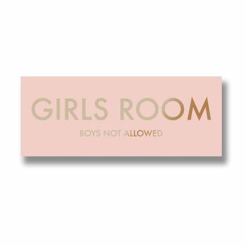 Girls Room Metallic Detail Plaque