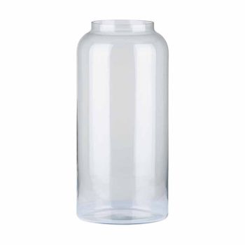 Large Apothecary Jar - Glass - L19 x W19 x H40 cm - Clear