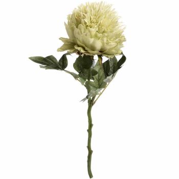 Peony Artificial Flower - Fabric/Plastic - L15 x W15 x H43 cm - Green