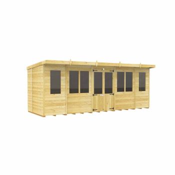 18ft x 7ft Pent Summer House - Wood - L214 x W533 x H201 cm