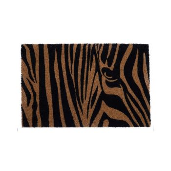 Filta Zebra Print Doormat - Textile - L40 x W60 x H2 cm - Black/Brown