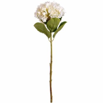 Oversized Hydrangea Artificial Flower - Fabric/Plastic - L25 x W25 x H73 cm - White