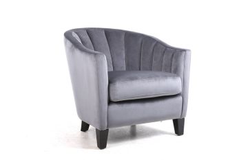 Armchair - Velvet - L74 x W76 x H80 cm - Lead