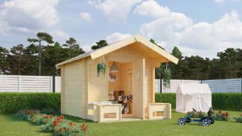 Pinocchio-Log Cabin, Wooden Garden Room, Timber Summerhouse, Home Office - L219.4 x W270 x H188.1 cm