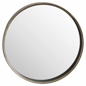 Narrow Edged Wall Mirror - Glass/Metal - L5 x W40 x H40 cm - Bronze
