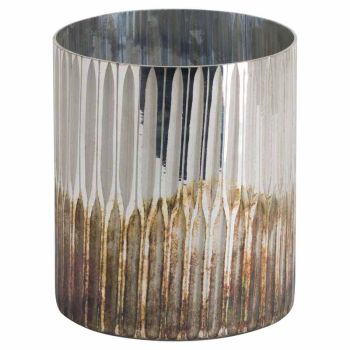 Grey And  Bronze Large Ombre Candle Holder