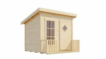 Flipp-Log Cabin, Wooden Garden Room, Timber Summerhouse, Home Office - L230 x W190.6 x H188.1 cm